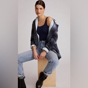 ‼️RARE‼️🎸ANTHROPOLOGIE🎸🔥NWT🔥Seamless Square Neck Tank in Navy—S/M